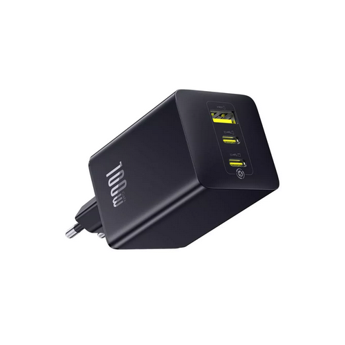 INCARCATOR retea Baseus EnerFill FE11, Quick Charge 100W, 2 x USB Type-C, 1 x USB, negru 