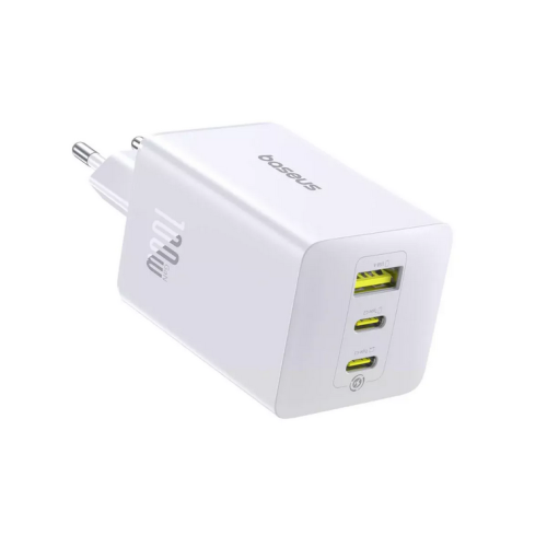 INCARCATOR retea Baseus EnerFill FE11, Quick Charge 100W, 2 x USB Type-C, 1 x USB, alb 