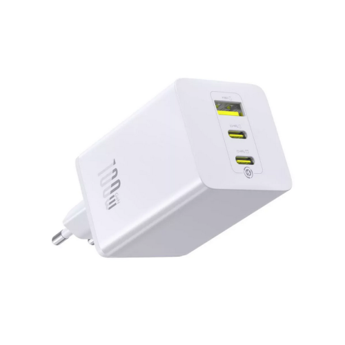 INCARCATOR retea Baseus EnerFill FE11, Quick Charge 100W, 2 x USB Type-C, 1 x USB, alb 