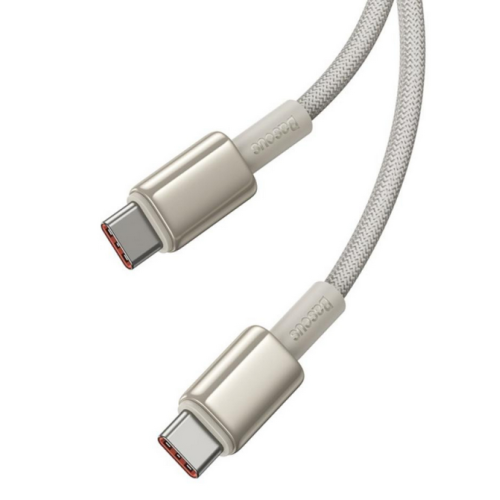 Cablu de date Baseus Tungsten, USB-C male - USB-C male, 2 m, Gold