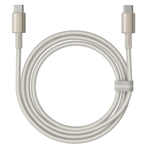 Cablu de date Baseus Tungsten, USB-C male - USB-C male, 2 m, Gold