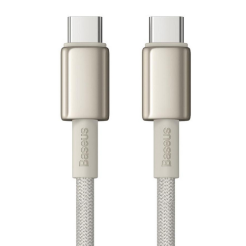 Cablu de date Baseus Tungsten, USB-C male - USB-C male, 2 m, Gold