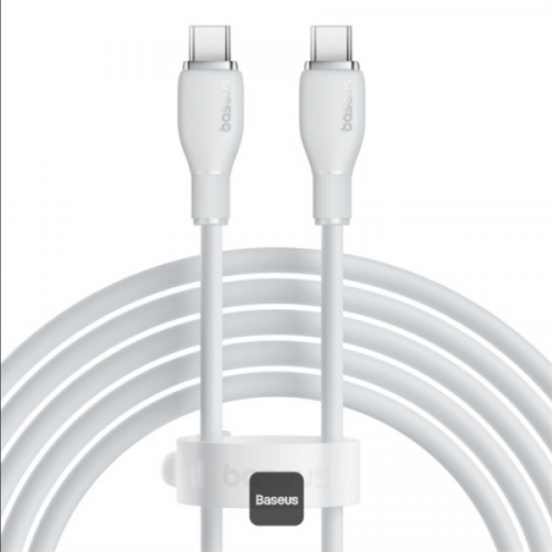 Cablu de date Baseus P10355702221-B1, USB-C male - USB-C male, 1.2m, White