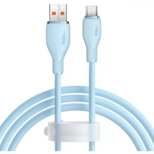 Cablu de date Baseus Pudding, USB-A male - USB-C male, 2 m, Blue