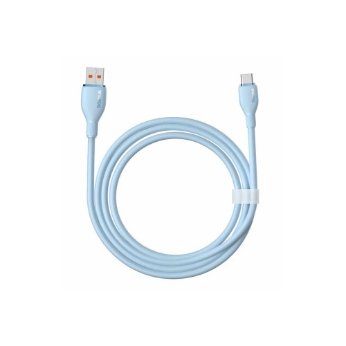 Cablu de date Baseus Pudding, USB-A male - USB-C male, 2 m, Blue