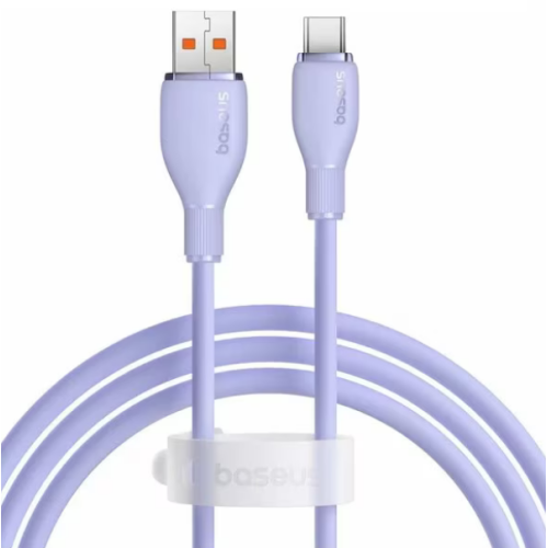 Cablu de date Baseus Pudding, USB-A male - USB-C male, 2 m, Violet