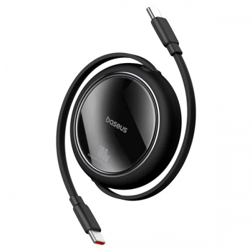 Cablu de date Baseus Free2Pull Mini, USB-C male - USB-C male, 1m, Black