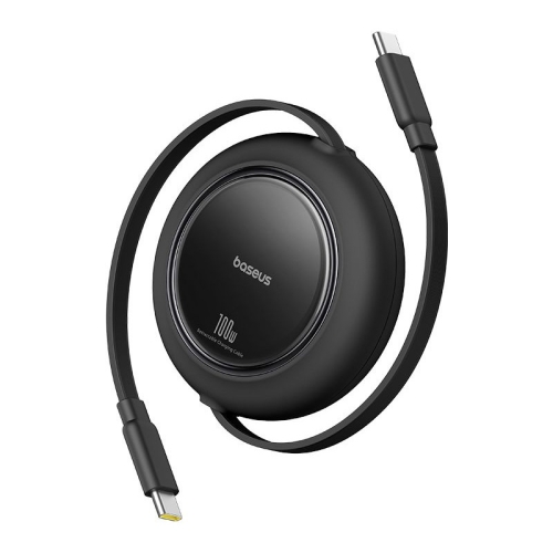 CABLU alimentare si date Baseus Free2Pull Mini, Fast Charging Data Cable pt. smartphone, retractabil, USB Type-C la USB Type-C 100W, 1.5m, negru 