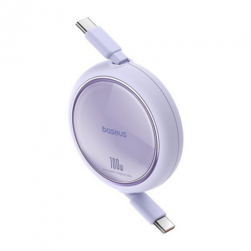 Cablu de date Baseus Free2Pull Mini, USB-C male - USB-C male, 1m, Purple
