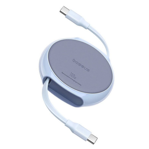 Cablu de date Baseus Free2Draw Mini, USB-C male - USB-C male, 1m, Blue