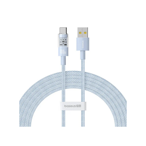 Cablu de date Baseus Gem, USB-A male - USB-C male, 2m, Blue