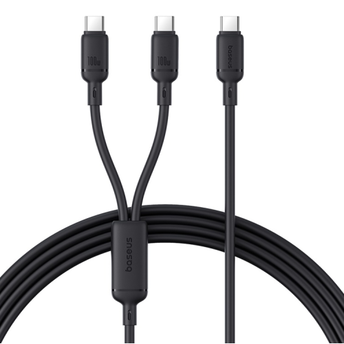 Cablu de date Baseus Pudding, 2 x USB-C - USB-C, 1.5 m, Black