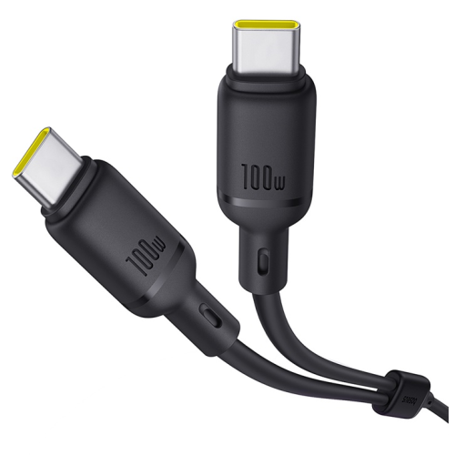 Cablu de date Baseus Pudding, 2 x USB-C - USB-C, 1.5 m, Black