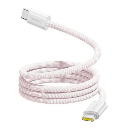 CABLU alimentare si date Baseus Dynamic 4 Pro, Fast Charging Data Cable pt. smartphone, USB Type-C la USB Type-C 100W, 1m, braided, roz 