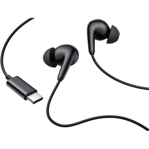 CASTI Edifier, cu fir, intraauriculare - butoni, pt smartphone, microfon pe fir, conectare prin USB-C, buton in-line, negru, 