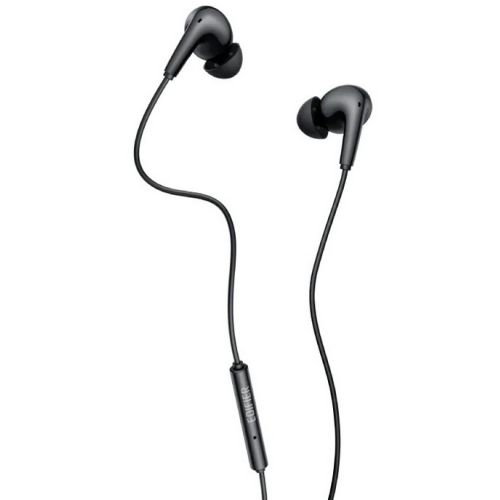 CASTI Edifier, cu fir, intraauriculare - butoni, pt smartphone, microfon pe fir, conectare prin USB-C, buton in-line, negru, 