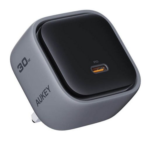 Incarcator retea AUKEY Comet Super Compact, 1 x USB-C, 2.8 A, 30 W, Grey