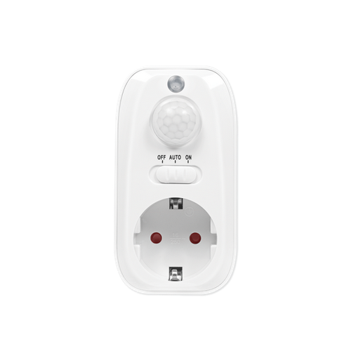 ADAPTOR LOGILINK, Schuko x 1, senzor miscare PIR, detector zi/noapte, IP20, 230 V/16A 50Hz max. 800W (bec luminos) sau max. 300W (LED), alb 