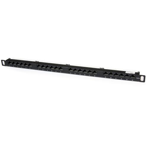 Patch Panel Startech PANELHU24, 19inch, 0.5U, 24 porturi, Cat5e, UTP, Black