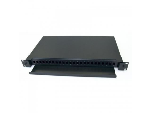 Patch Panel Braun APP06-24-EMPTY-SLIDING, 19inch, 24ports, Black