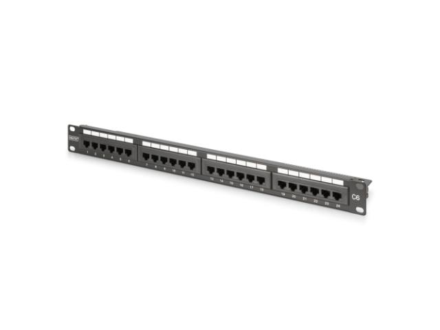 Patch Panel Digitus by Assmann DN-91624U-CR, 19 inch, 1U, 24 porturi, Cat 6, UTP, Black