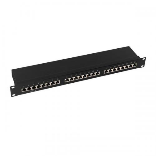 Patch Panel Logilink NP0055, 19inch, 1U, 24 porturi, Cat6, STP, Black