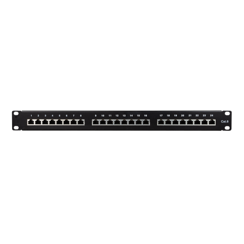 Patch Panel Logilink NP0055, 19inch, 1U, 24 porturi, Cat6, STP, Black