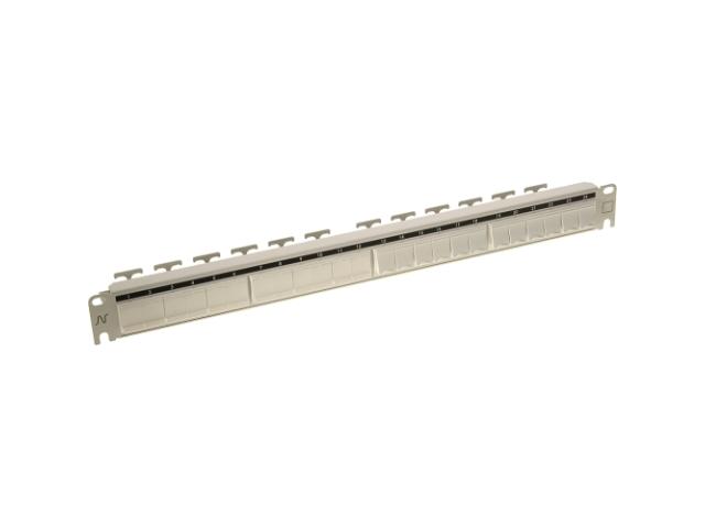 Patch Panel Nexans N521.661, 19inch, 24 Porturi, Keystone, White
