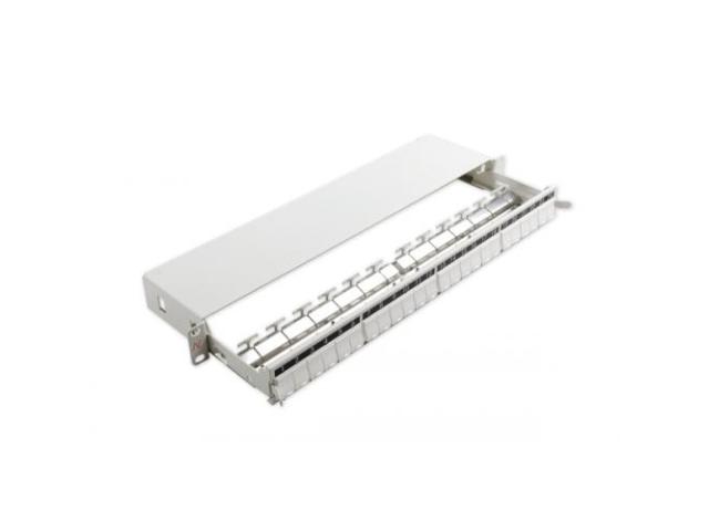 Patch Panel Nexans N521.663, 19inch, 24 porturi, Cat7a, Keystone, White