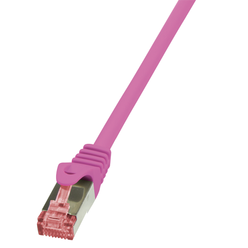 Patchcord Logilink, Cat6, S/FTP, 0.25m, Pink