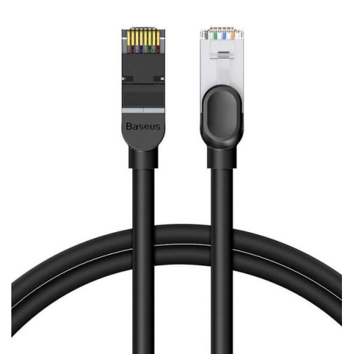 Patch Cord Baseus PCWL-Q01, UTP, Cat6, 1.5 m, Black