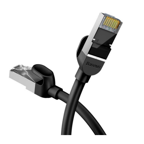 Patch Cord Baseus PCWL-Q01, UTP, Cat6, 1.5 m, Black