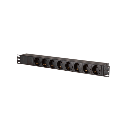 PDU Logilink PDU8C04, 8 x Schuko, 2 m, Black