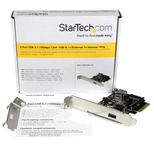 Adaptor PCI-Express Startech PEXUSB311EI, PCI-Express - 1x USB