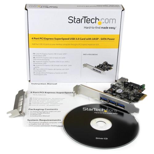 Adaptor PCI-Express Startech PEXUSB3S42, PCI-Express - 4x USB 3.0