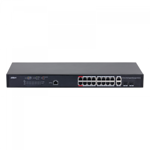 Switch Dahua PFS4218-16GT-230, 16 porturi, PoE