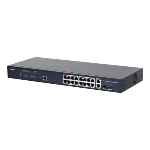 Switch Dahua PFS4218-16GT-230, 16 porturi, PoE