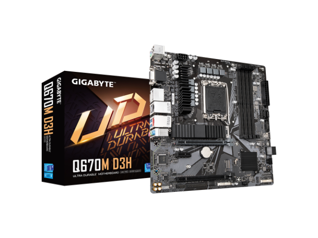 Placa de baza Gigabyte Q670M D3H, Intel Q670, Socket 1700, mATX