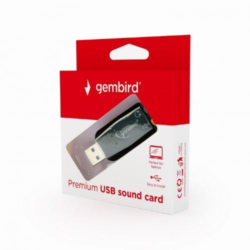 Placa de sunet Gembird Virtus Plus, USB, Black