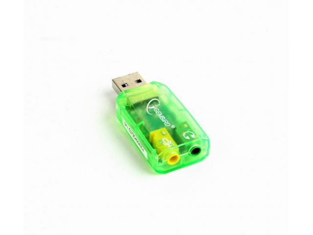 Placa de sunet Gembird Virtus, USB, Green