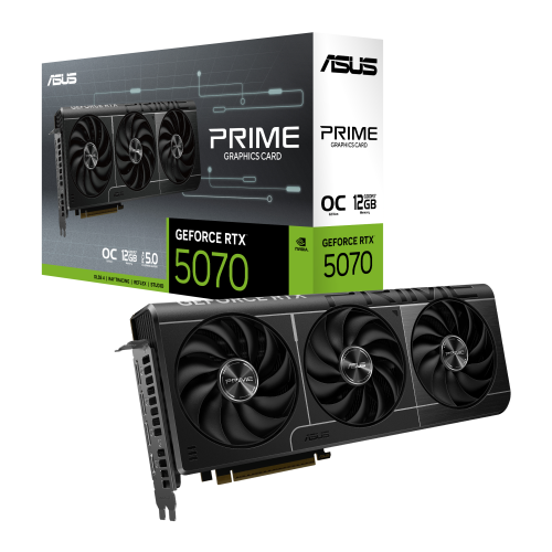 Placa video ASUS nVidia GeForce RTX 5070 PRIME OC 12 GB, GDDR7, 192 bit