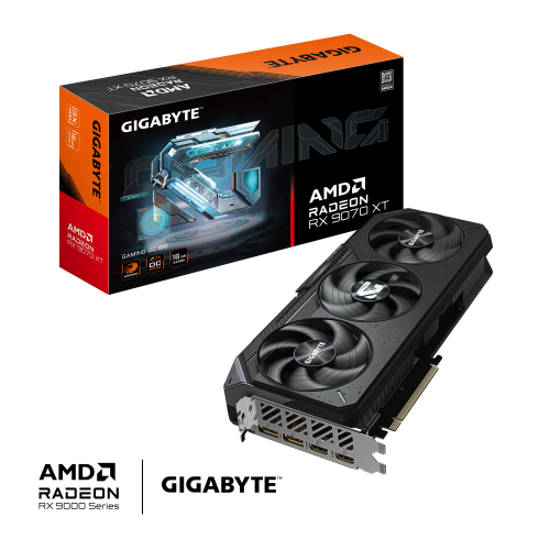 Placa video Gigabyte AMD Radeon RX 9070 XT GAMING OC 16 GB, GDDR6, 256 bit