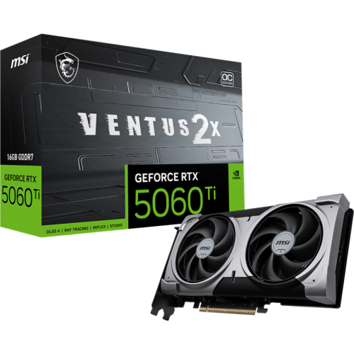 Placa video MSI nVidia GeForce RTX 5060 Ti VENTUS 2X OC PLUS 16GB, GDDR7, 128 bit