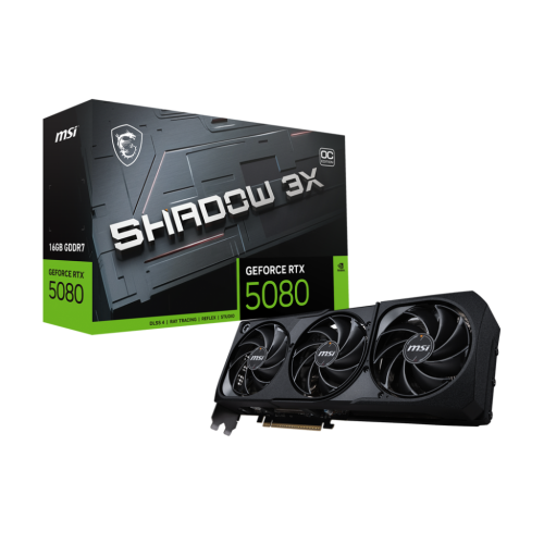 Placa video MSI nVidia GeForce RTX 5080 SHADOW 3X OC 16 GB, GDDR7, 256 bit