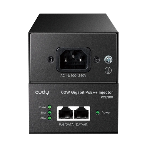 CUDY 60W Gigabit PoE+/PoE Injector