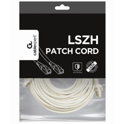 Patchcord Gembird PP6A-LSZHCU-W-10M, Cat. 6A, S/FTP, 10m, White
