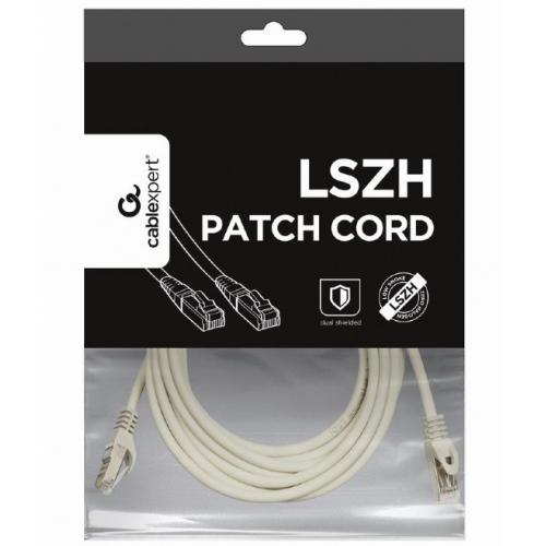 Patchcord Gembird PP6A-LSZHCU-W-5M, Cat. 6A, S/FTP, 5m, White