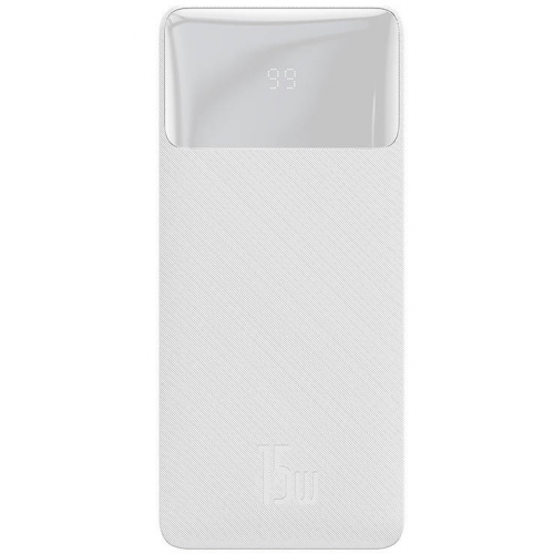 Baterie portabila Baseus Bipow Digital Display, 30000mAh, 2 x USB-A, White