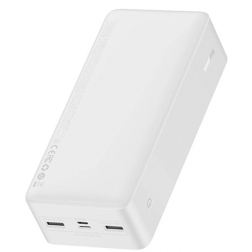 Baterie portabila Baseus Bipow Digital Display, 30000mAh, 2 x USB-A, White