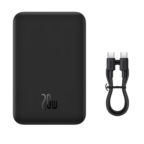 Baterie portabila Baseus Magnetic Mini, 20000mAh, 2 x USB-C, Black